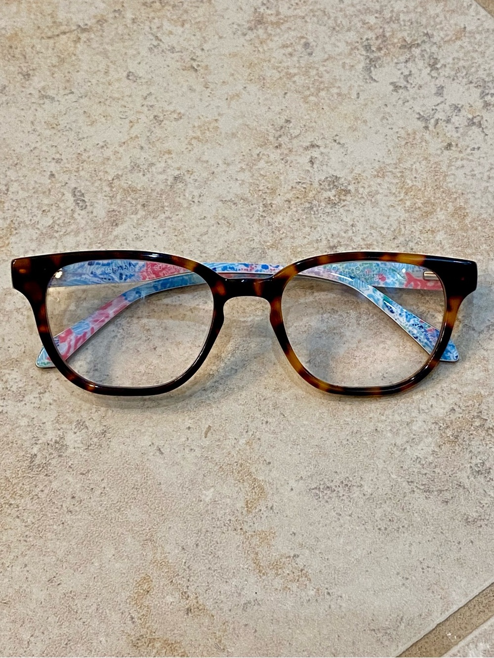 Lilly Pulitzer Sandbar Reading Glasses 2.50 Reader Dark Tortoise